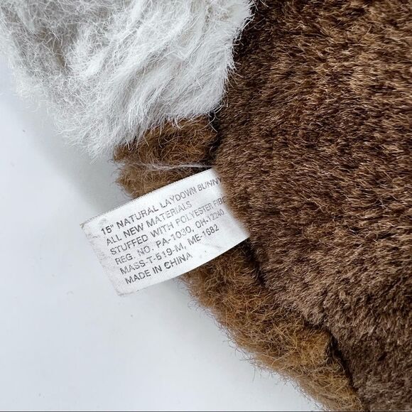 VINTAGE America Wego 15” Natural Lay‎ Down Bunny 1980s 80s - Picture 6 of 7